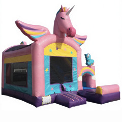 Pink Unicorn Bouncy House Combo
