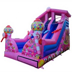 Dual Lane Candy Inflatable Slide