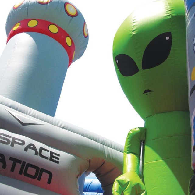Space Station Alien Inflatable Playground