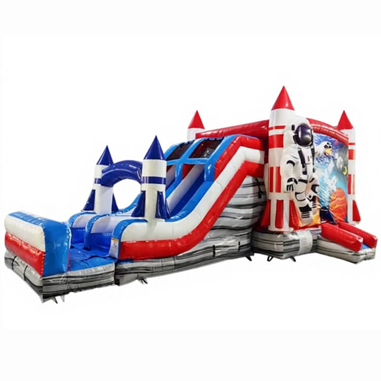 Rocket Ship Bouncer w/ Dual Lane Slide