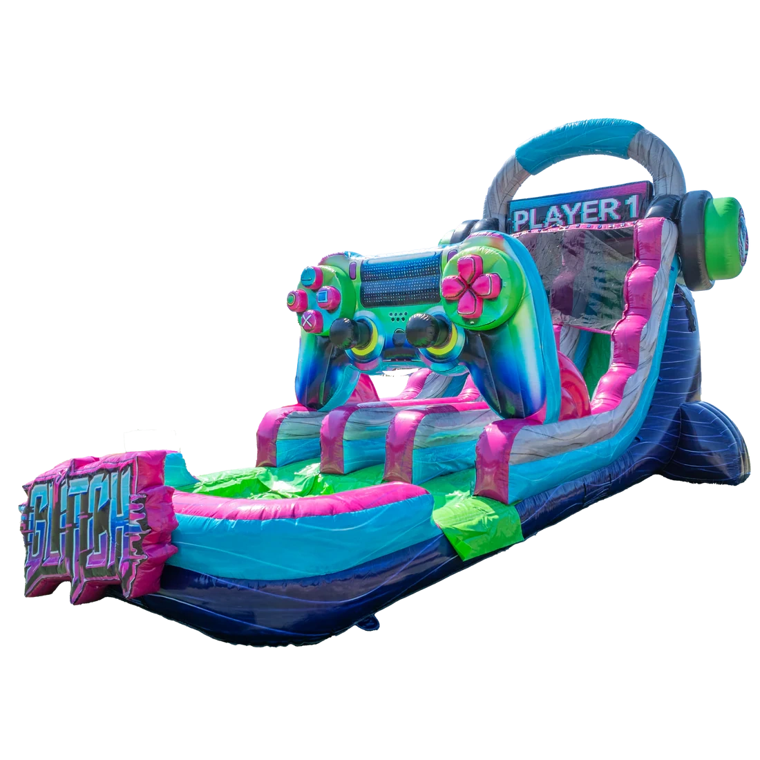 22ft Gaming Controller Dual Lane Water Slide