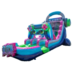 22ft Gaming Controller Dual Lane Water Slide