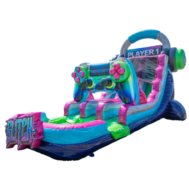 22ft Gaming Controller Dual Lane Water Slide