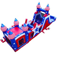 Patriotic USA Bounce House Obstacle Course