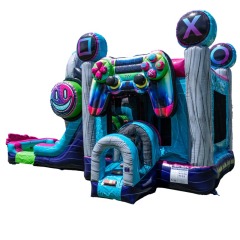 3D Gamepad & Headset Bounce House Slide Combo