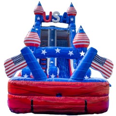 18ft Old Glory Single Lane Water Slide