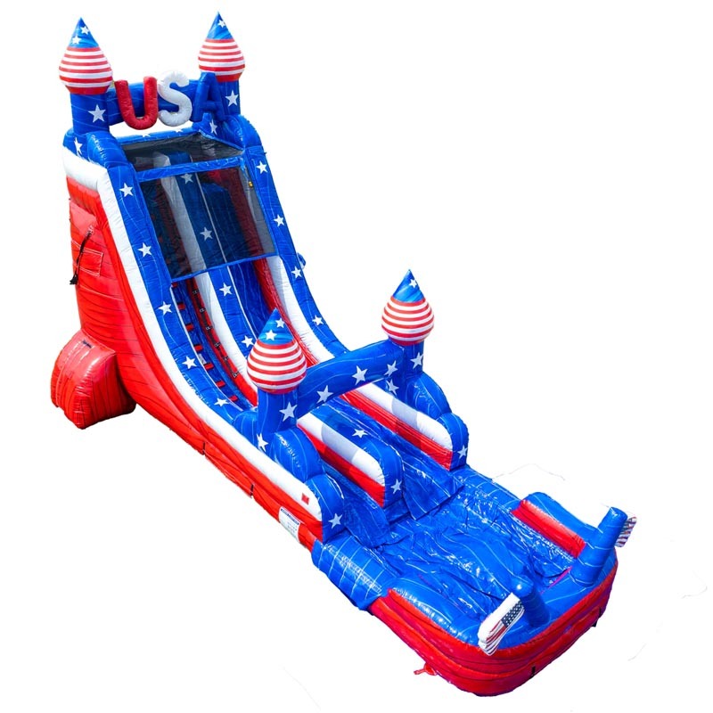 18ft Old Glory Single Lane Water Slide