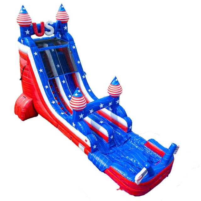 18ft Old Glory Single Lane Water Slide