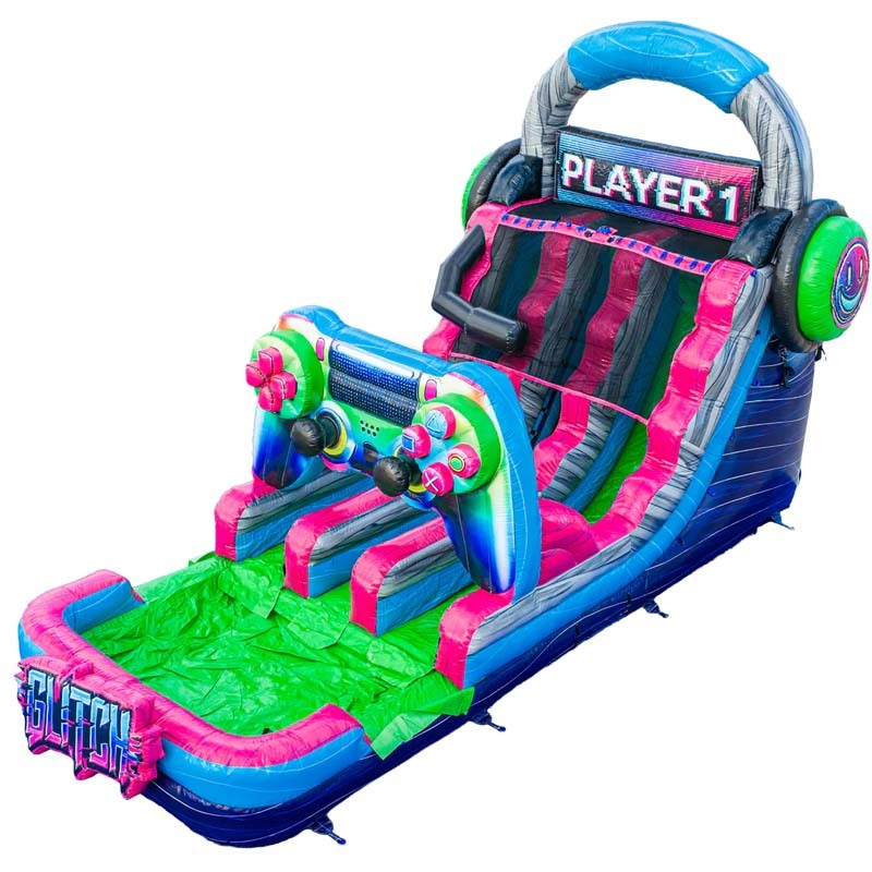 16ft Gamer's Paradise Dual Lane Water Slide