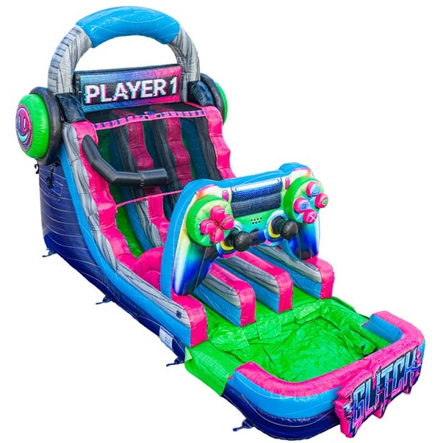 16ft Gamer's Paradise Dual Lane Water Slide