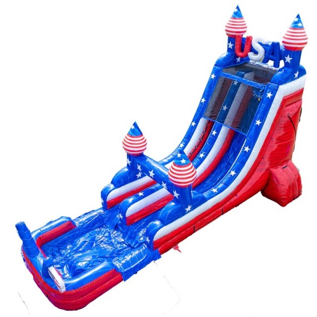 18ft Old Glory Single Lane Water Slide