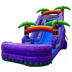 16ft Tropical Purple Rainbow Single Lane Water Slide