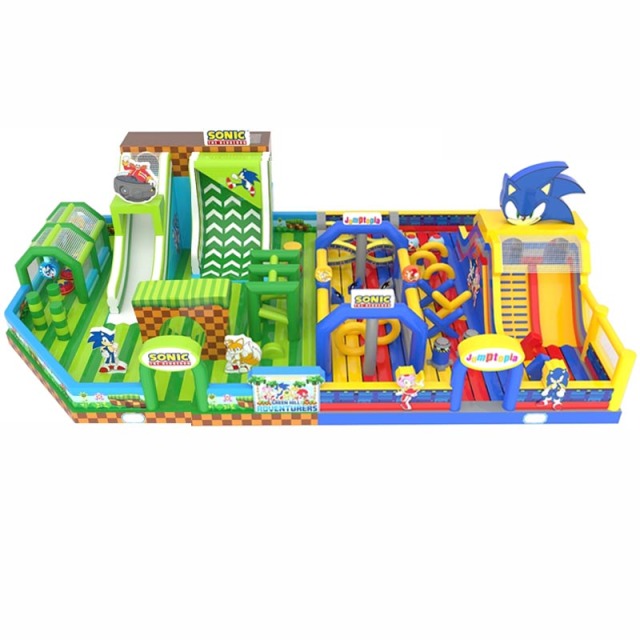 Customized Sonic Theme Inflatable Park