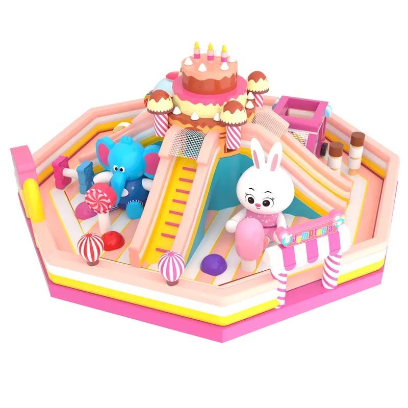Customized Candy & Cake Themed Inflatable Amusement Park