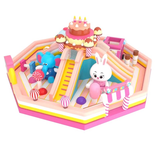 Customized Candy & Cake Themed Inflatable Amusement Park