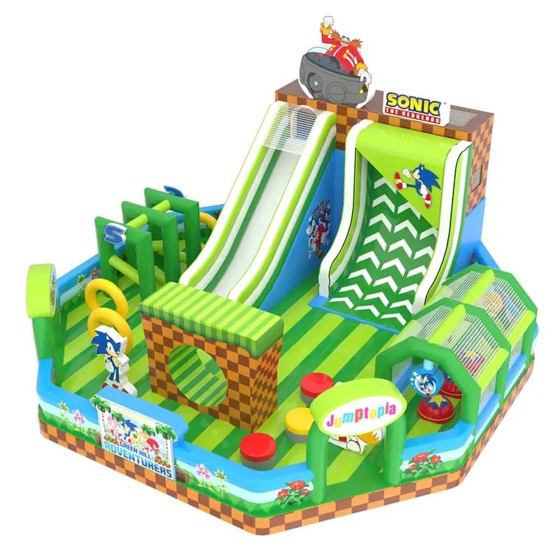 Custom Sonic Themed Large Inflatable Playground