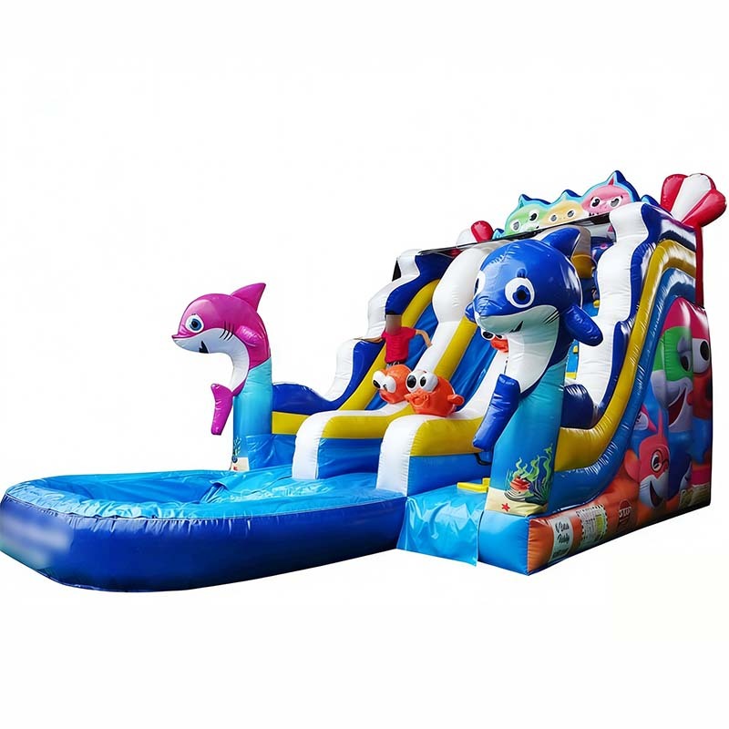 dual lane baby shark slide