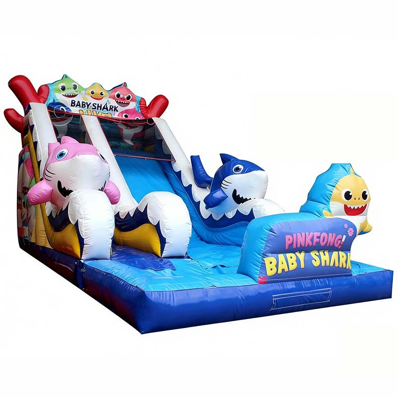 18ft Baby Shark Single Lane Waterslide