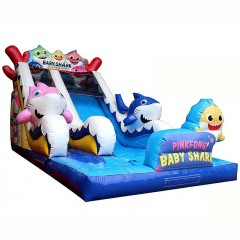 18ft Baby Shark Single Lane Waterslide