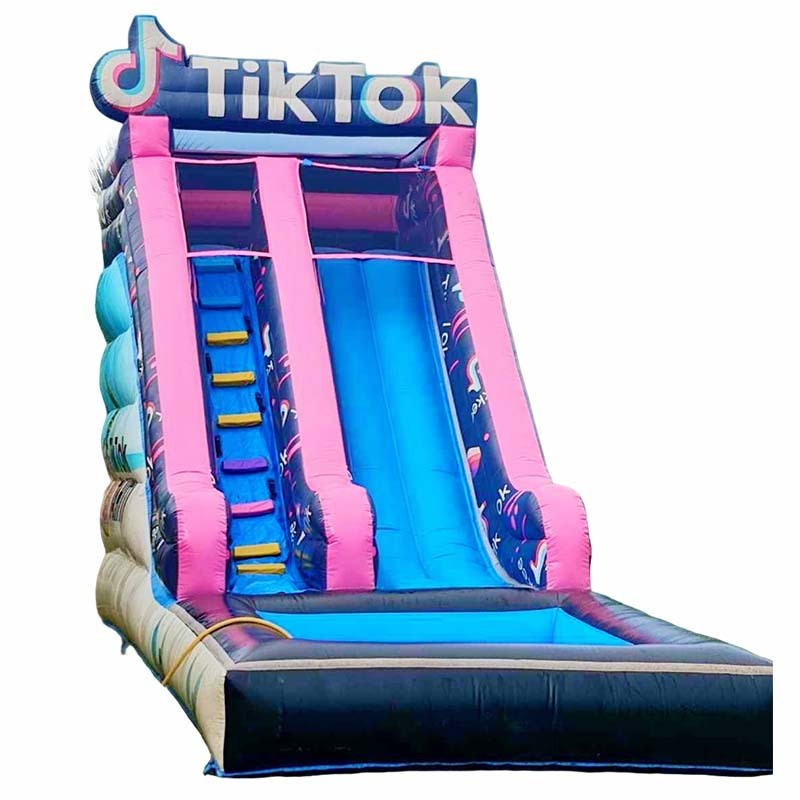 18ft Tiktok Theme Single Lane Waterslide