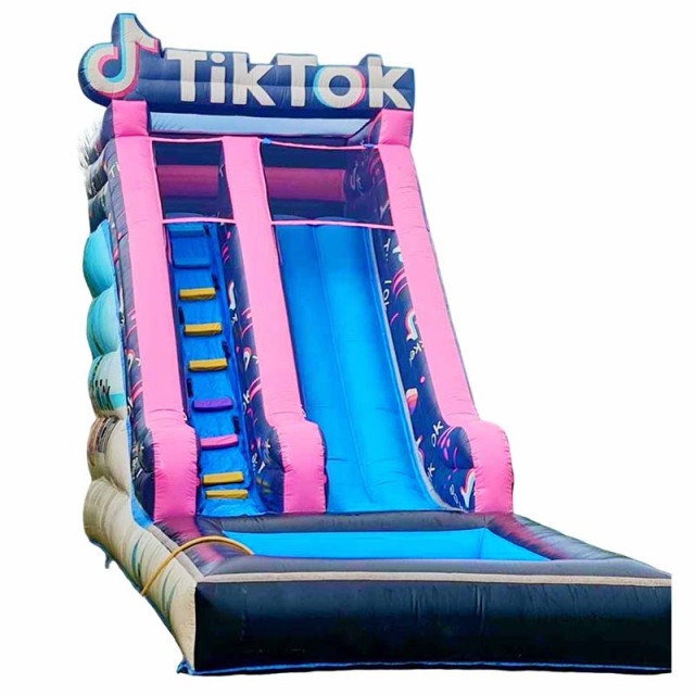 18ft Tiktok Theme Single Lane Waterslide