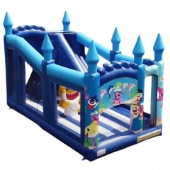Large Baby Shark Themed Bouncy Castle w/ Slide