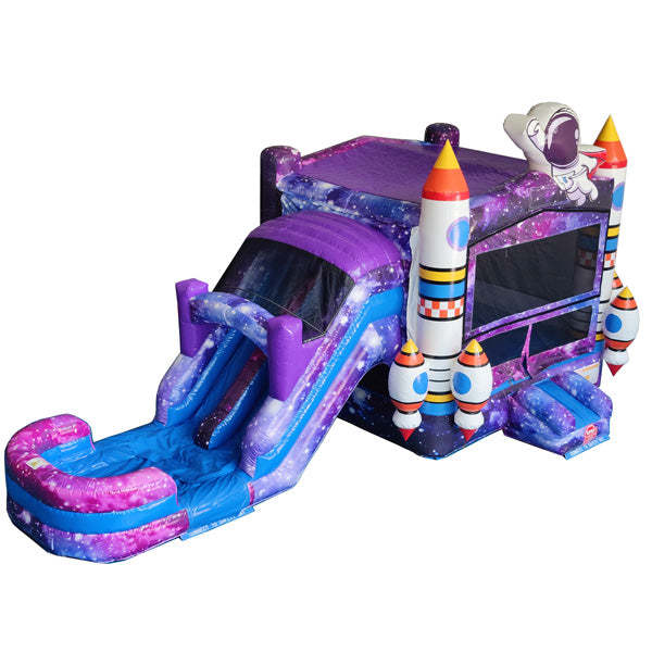 Space Rocket & Astronaut Bounce Slide Combo