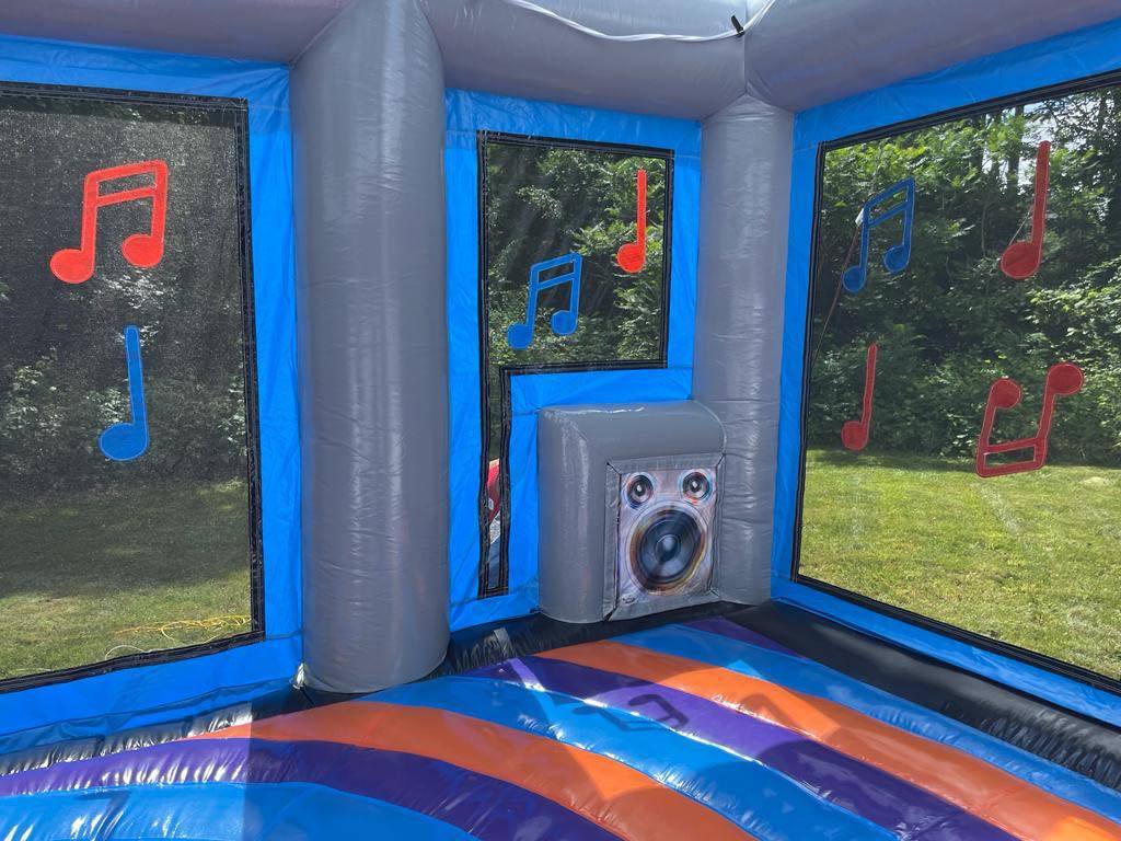 Giant 3D Inflatable Boombox Bounce House For Disco Party