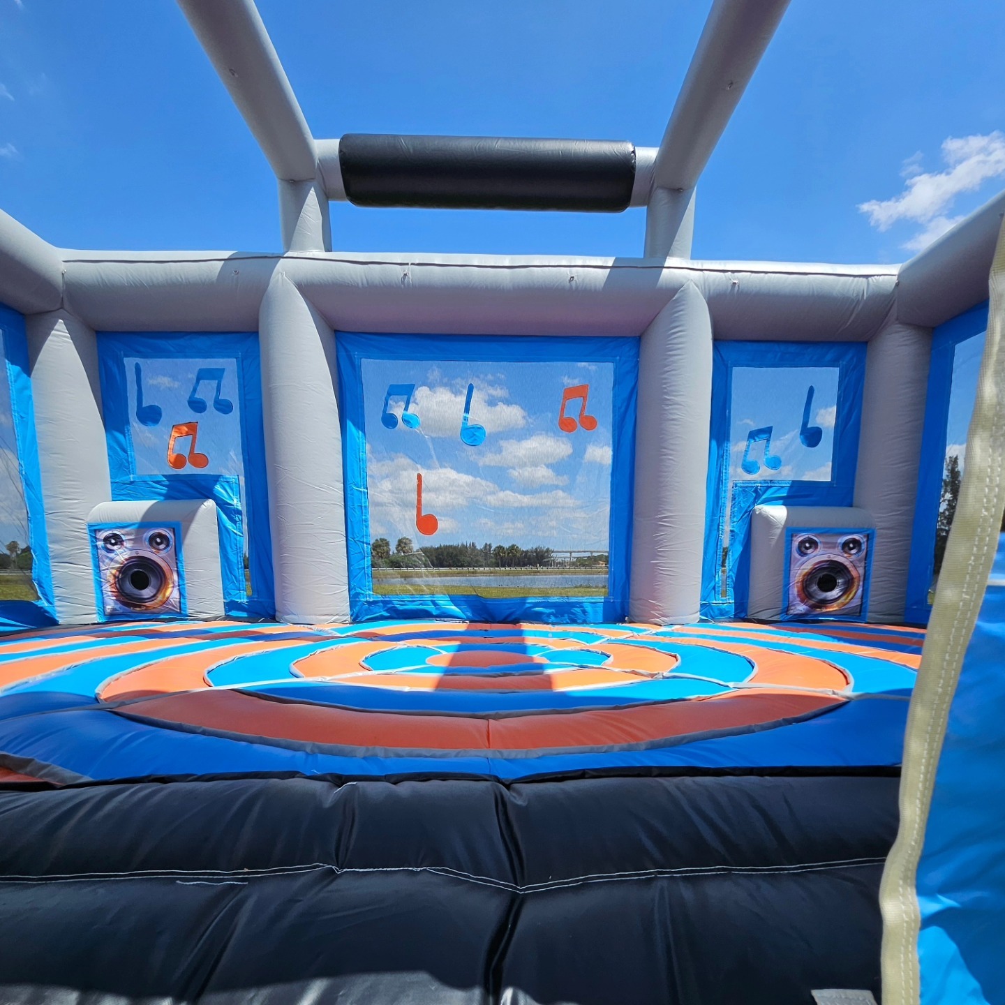 Giant 3D Inflatable Boombox Bounce House For Disco Party