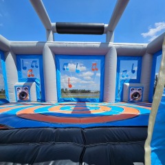 Giant 3D Inflatable Boombox Bounce House For Disco Party