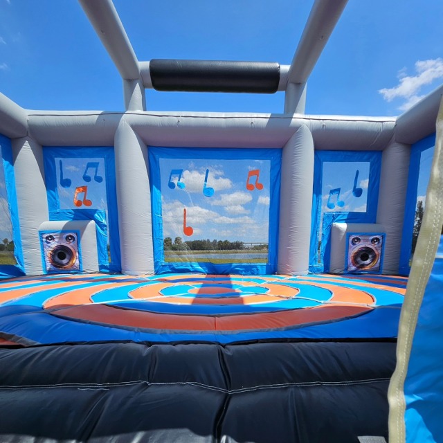 Giant 3D Inflatable Boombox Bounce House For Disco Party