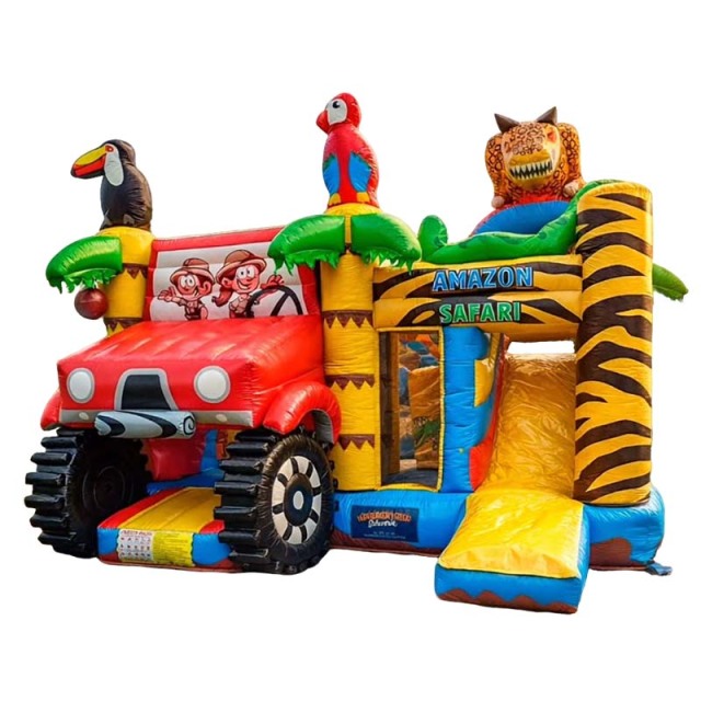 Amazon Safari Jungle Animal Bounce House with Slide