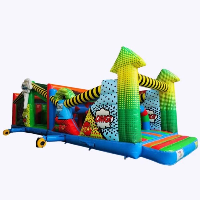 Comic Pop Art Inflatable Obstacle Course