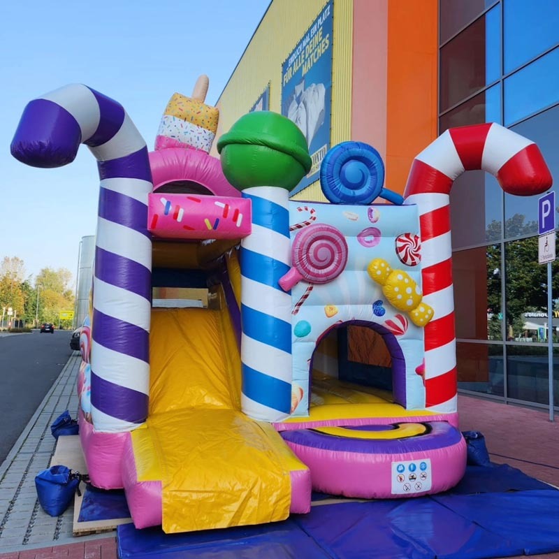 Candy Land Bouncy Castle Slide Combo