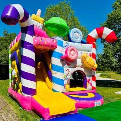 Candy Land Bouncy Castle Slide Combo