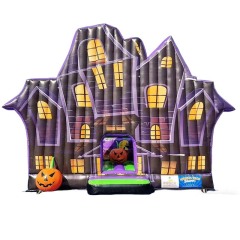 Halloween Haunted House Inflatable Bounce House with Slide