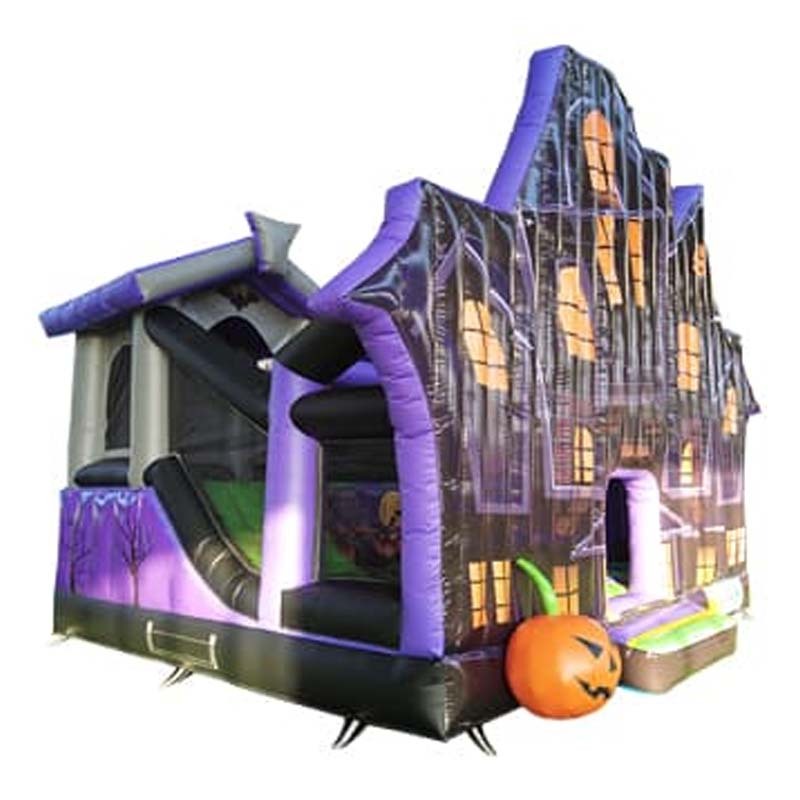 Halloween Haunted House Inflatable Bounce House with Slide