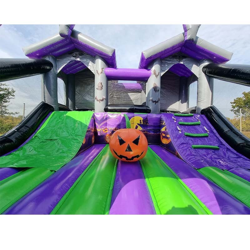 Halloween Haunted House Inflatable Bounce House with Slide
