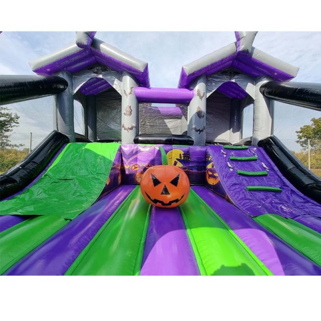 Halloween Haunted House Inflatable Bounce House with Slide