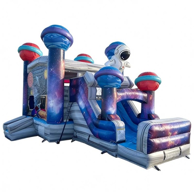 Outer Space Themed Bounce House with Slide
