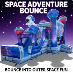 Outer Space Themed Bounce House with Slide