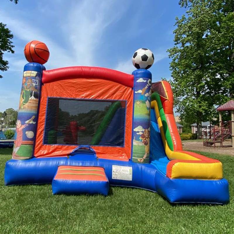 Sports Themed Inflatable Bounce House with Slide