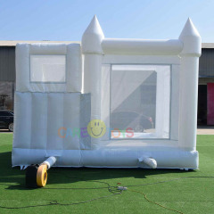 Custom Large White Castle With Ball Pool
