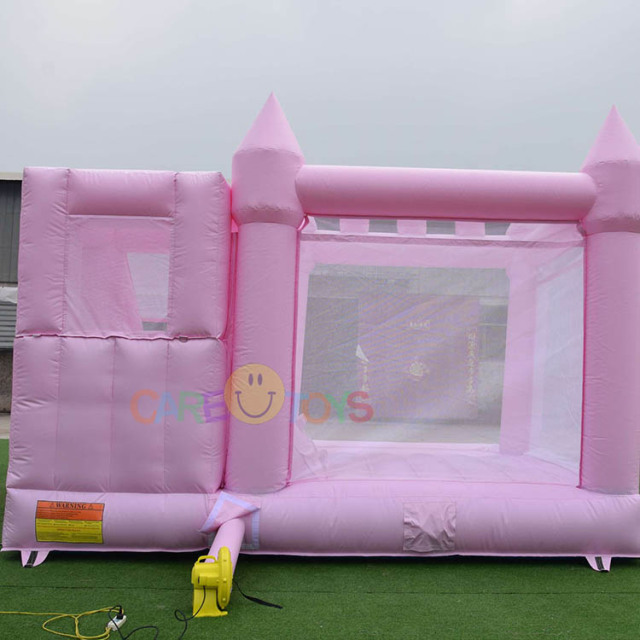 Pink Bounce Slide With Ball Pit