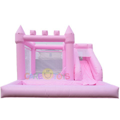 Pink Bounce Slide With Ball Pit