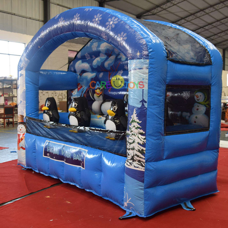 Penguin Themed Inflatable Floating Ball Game