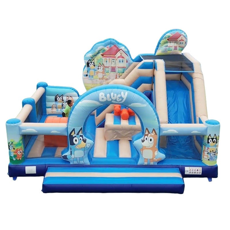 Large Bluey Theme Inflatable Playground