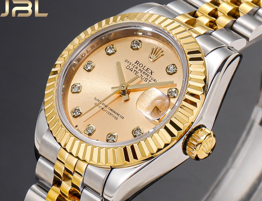Real diamonds Rolex Lady Date-Just 28mm