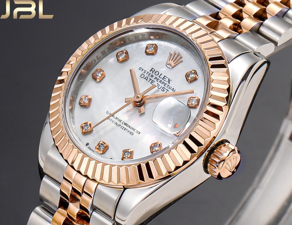 Real diamonds Rolex Lady Date-Just 28mm