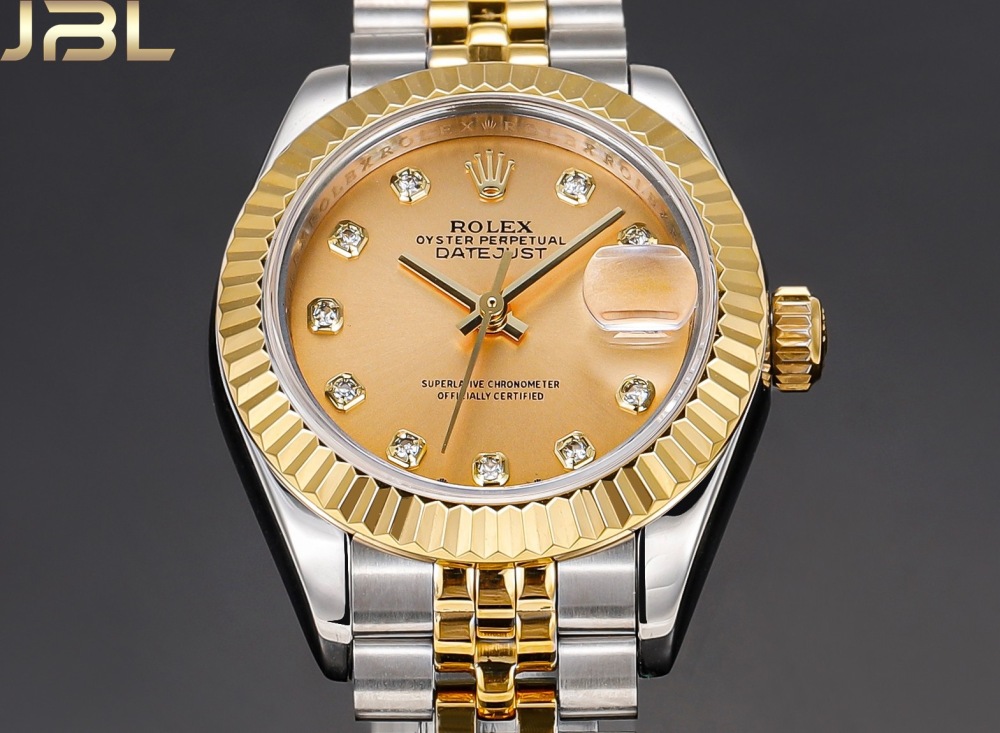 Real diamonds Rolex Lady Date-Just 28mm